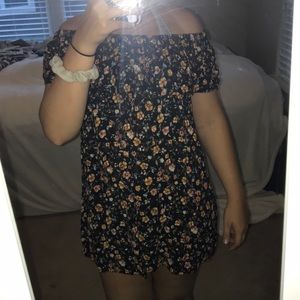Off shoulder floral mini dress